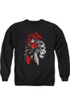Gildan Batman Down The Barrel Adult Crewneck Sweatshirt In Black