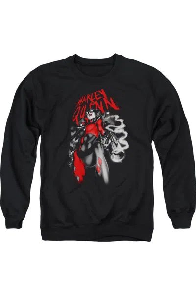 Gildan Batman Down The Barrel Adult Crewneck Sweatshirt In Black