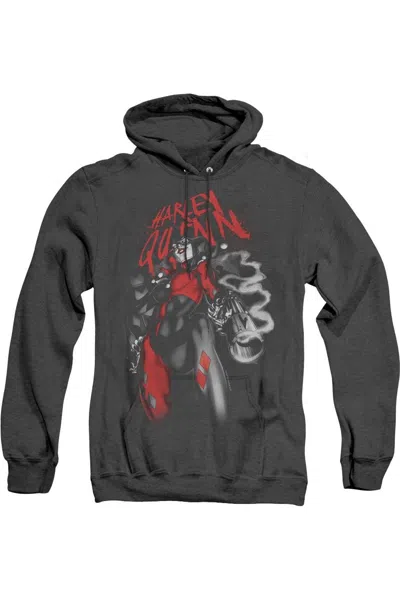 Gildan Batman Down The Barrel Adult Heather Hoodie / Hooded Sweatshirt In Black