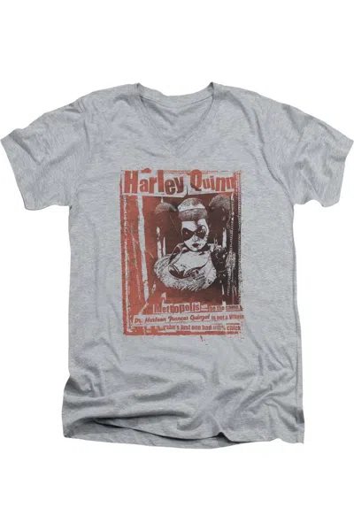 Gildan Batman Dr Quinn Short Sleeve Adult V Neck Tee / T-shirt In Multi