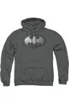Gildan Batman Duct Tape Logo Adult Pull Over Hoodie / Hooded Sweatshirt In Pink
