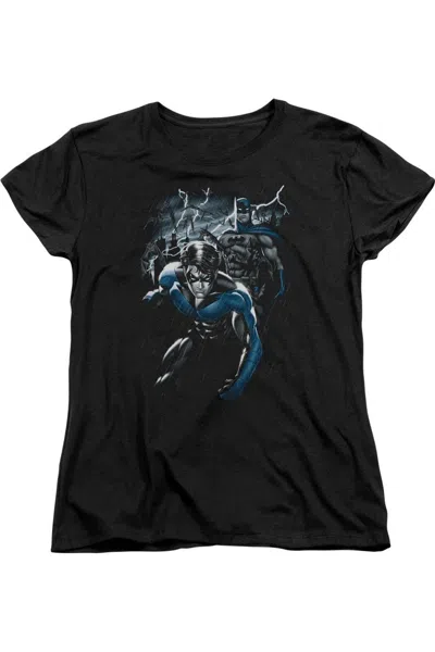 Gildan Batman Dynamic Duo Short Sleeve Womens Tee / T-shirt In Black