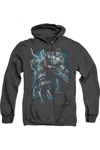 Gildan Batman Evil Rising Adult Heather Hoodie / Hooded Sweatshirt In Black
