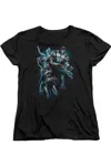 Gildan Batman Evil Rising Short Sleeve Womens Tee / T-shirt In Black