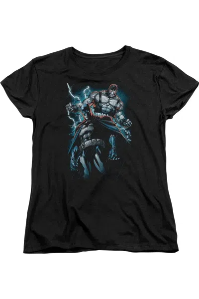 Gildan Batman Evil Rising Short Sleeve Womens Tee / T-shirt In Black