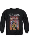 Gildan Batman Explode Adult Crewneck Sweatshirt In Black