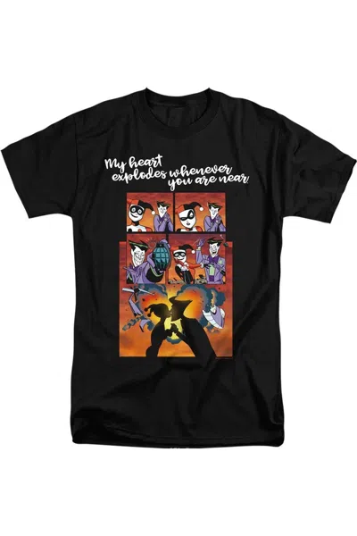 Gildan Batman Explode Short Sleeve Adult Tall Tee / T-shirt In Burgundy
