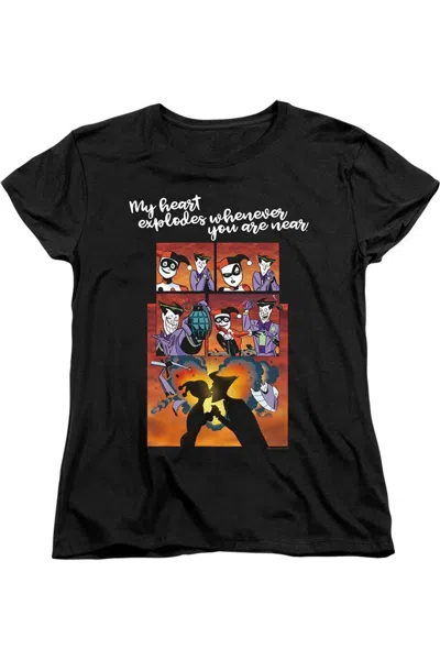Gildan Batman Explode Short Sleeve Women´s Tee / T-shirt In Black