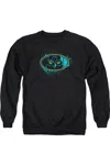 Gildan Batman Eyes In The Darkness Adult Crewneck Sweatshirt In Black