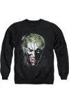 Gildan Batman Face Of Madness Adult Crewneck Sweatshirt In Black