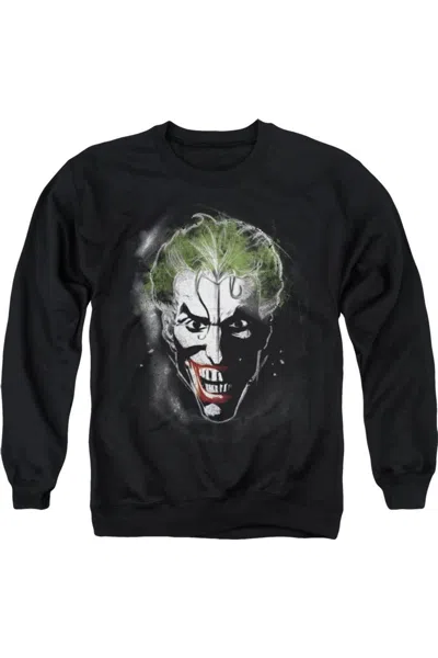 Gildan Batman Face Of Madness Adult Crewneck Sweatshirt In Black