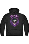 Gildan Batman Face Spiral Adult Pull Over Hoodie / Hooded Sweatshirt In Black