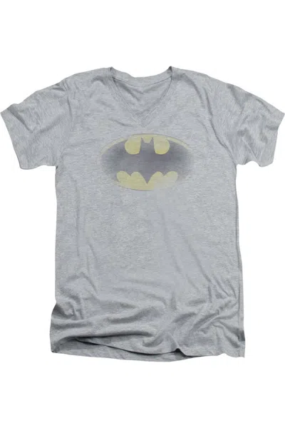 Gildan Batman Faded Logo Short Sleeve Adult V Neck Tee / T-shirt In Multi
