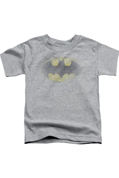 Gildan Kids' Batman Faded Logo Short Sleeve Toddler Tee / T-shirt In Gray