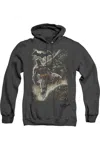 Gildan Batman Family Adult Heather Hoodie / Hooded Sweatshirt In Black