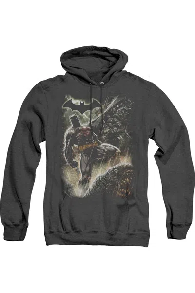 Gildan Batman Family Adult Heather Hoodie / Hooded Sweatshirt In Black