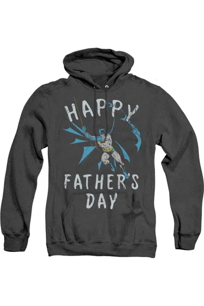 Gildan Batman Fathers Day Adult Heather Hoodie / Hooded Sweatshirt In Black