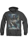 Gildan Batman Fighting The Storm Adult Heather Hoodie / Hooded Sweatshirt In Black