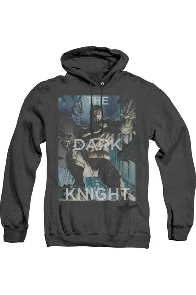 Gildan Batman Fighting The Storm Adult Heather Hoodie / Hooded Sweatshirt In Black