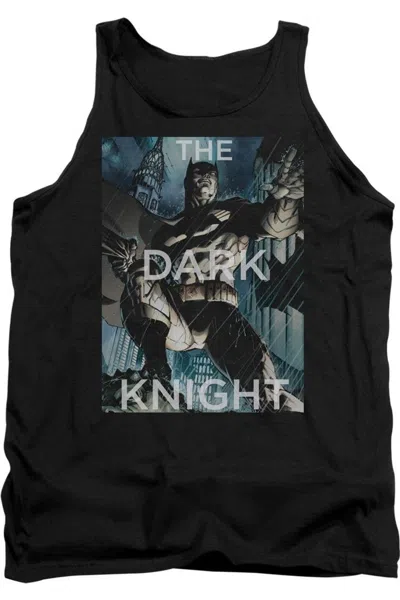 Gildan Batman Fighting The Storm Adult Tank Top In Black