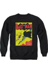 Gildan Batman First Adult Crewneck Sweatshirt In Black