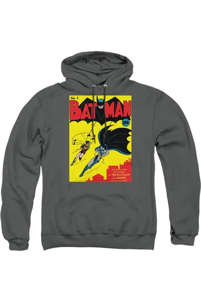 Gildan Batman First Adult Pull Over Hoodie / Hooded Sweatshirt In Pink