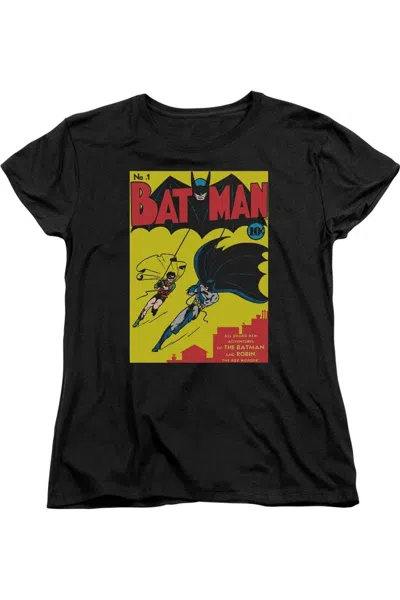 Gildan Batman First Short Sleeve Womens Tee / T-shirt In Black