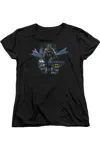 Gildan Batman From The Depths Short Sleeve Womens Tee / T-shirt In Black