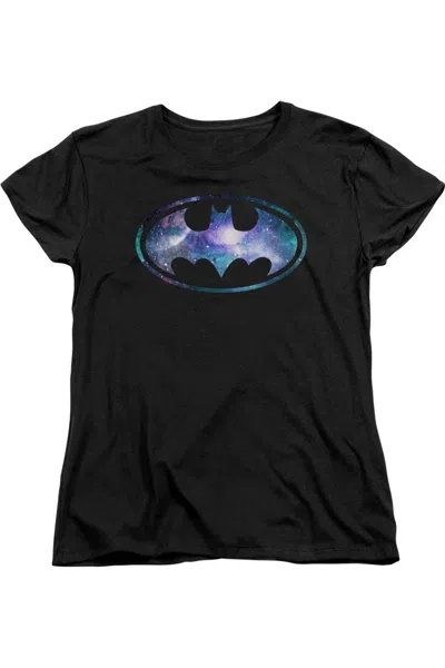 Gildan Batman Galaxy 2 Signal Short Sleeve Womens Tee / T-shirt In Black