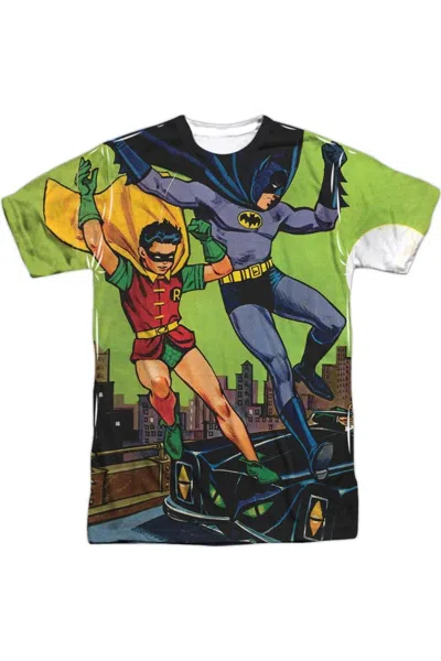 Gildan Batman Getaway Short Sleeve Adult Poly Crew Tee / T-shirt In White