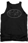 Gildan Batman Glass Hole Logo Adult Tank Top In Black