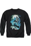 Gildan Batman Glow Of The Moon Adult Crewneck Sweatshirt In Black