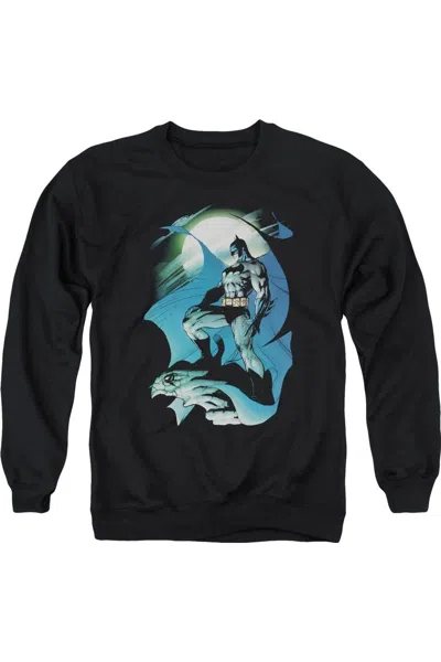 Gildan Batman Glow Of The Moon Adult Crewneck Sweatshirt In Black