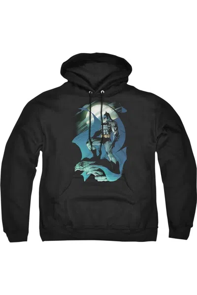 Gildan Batman Glow Of The Moon Adult Pull Over Hoodie / Hooded Sweatshirt In Black