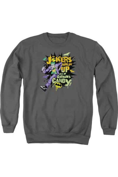 Gildan Batman Goblin Candy Adult Crewneck Sweatshirt In Pink