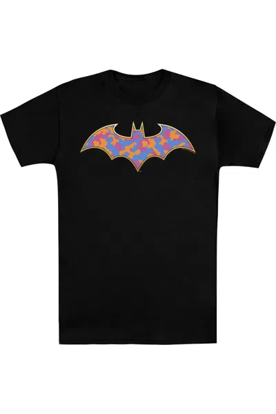 Gildan Batman Gold Camo Short Sleeve Adult Tee / T-shirt In Black