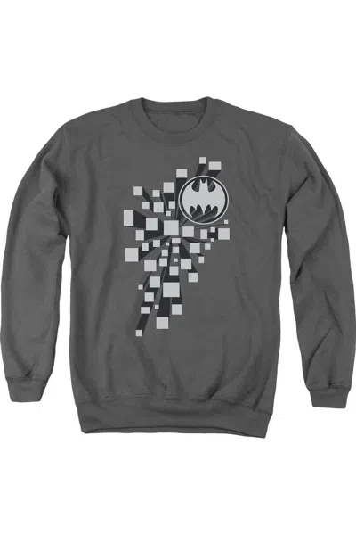 Gildan Batman Gotham 3d Adult Crewneck Sweatshirt In Pink