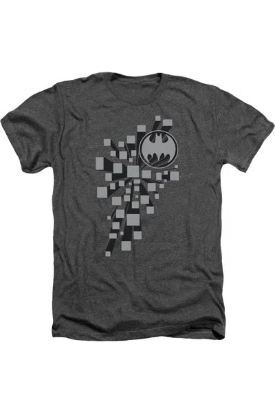 Gildan Batman Gotham 3d Adult Heather Tee / T-shirt In Black