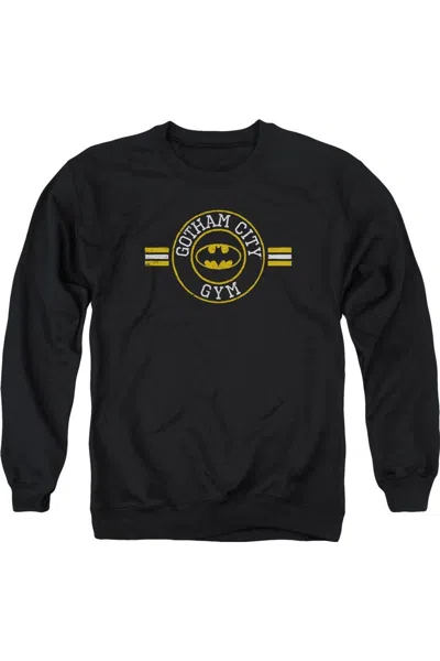 Gildan Batman Gotham City Gym Adult Crewneck Sweatshirt In Black