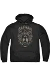 Gildan Batman Gotham Hero On Black Adult Pull Over Hoodie / Hooded Sweatshirt In Black