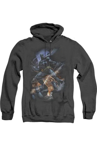 Gildan Batman Gotham Knight Adult Heather Hoodie / Hooded Sweatshirt In Black