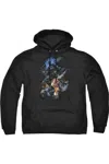Gildan Batman Gotham Knight Adult Pull Over Hoodie / Hooded Sweatshirt In Black