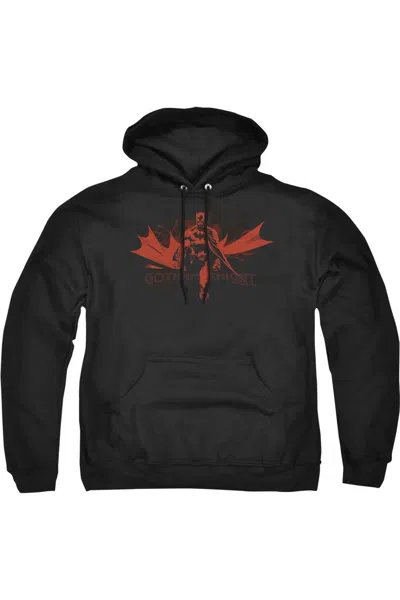 Gildan Batman Gotham Knight Adult Pull Over Hoodie / Hooded Sweatshirt In Black