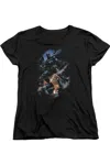 Gildan Batman Gotham Knight Short Sleeve Womens Tee / T-shirt In Black