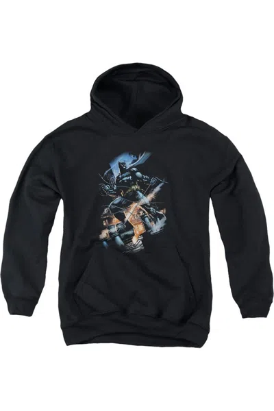 Gildan Kids' Batman Gotham Knight Youth Pull Over Hoodie / Hooded Sweatshirt In Black