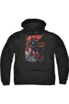 Gildan Batman Gotham Reign Adult Pull Over Hoodie / Hooded Sweatshirt In Black
