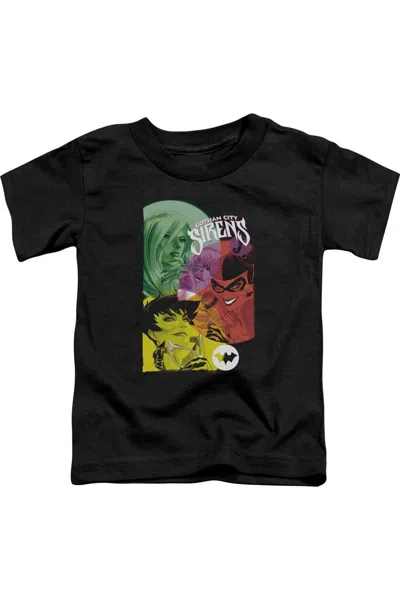 Gildan Kids' Batman Gotham Sirens Short Sleeve Juvenile Tee / T-shirt In Black