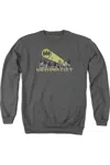 Gildan Batman Gotham Skyline Adult Crewneck Sweatshirt In Pink