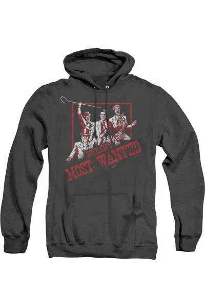 Gildan Batman Gothams Most Wanted Adult Heather Hoodie / Hooded Sweatshirt In Black