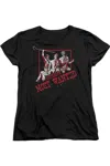 Gildan Batman Gothams Most Wanted Short Sleeve Womens Tee / T-shirt In Black